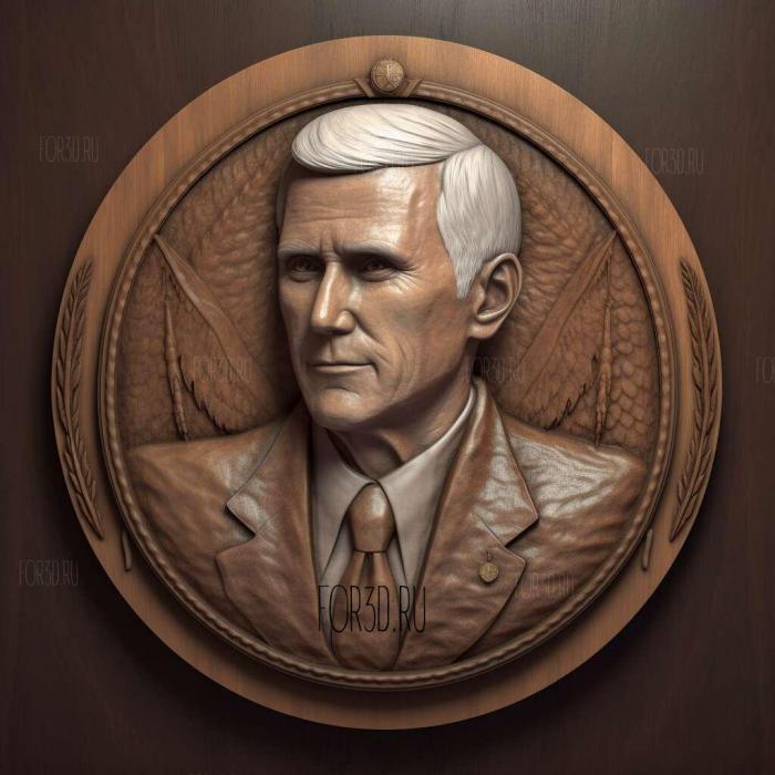 Mike Pence 2 stl model for CNC